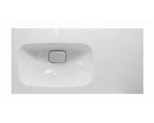 Тумба под раковину Style Line Альба 90 см Люкс, подвесная/напольная, 2 ящика, корзина, белый, Plus, левая/правая