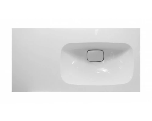 Тумба под раковину Style Line Альба 90 см Люкс, подвесная/напольная, 2 ящика, корзина, белый, Plus, левая/правая