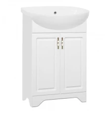 Тумба с раковиной Style Line Олеандр-2 55 под умывальник Антик 55, белая