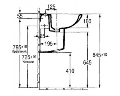 Раковина Jacob Delafon Patio E1998G-00 65 x 52,5 см