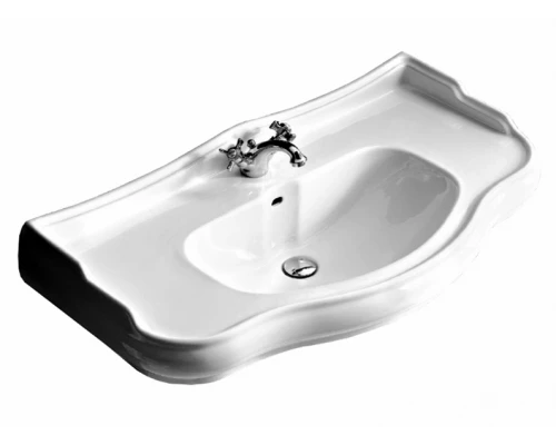 Раковина Kerasan Retro, 100 х 54,5 см, с тремя отверстиями, белая