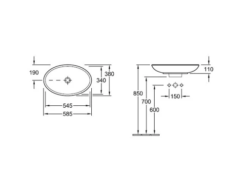 Раковина Villeroy&Boch Loop&Friends 5151 0001, белый альпин