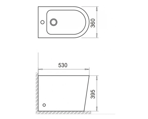 Напольное биде BelBagno Flay-R, белое, BB1003B