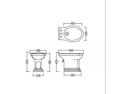 Биде Devon&Devon Westminster, IBBID(1-3)FWES, белое, напольное