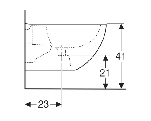 Биде Geberit Acanto подвесное, цвет белый, 500.601.01.2