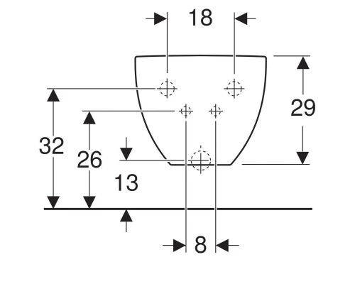 Биде Geberit Acanto подвесное, цвет белый, 500.601.01.2
