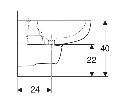Биде Geberit Smyle подвесное, цвет белый, 500.216.01.1