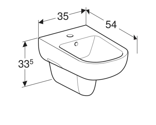 Биде Geberit Smyle подвесное, цвет белый, 500.216.01.1