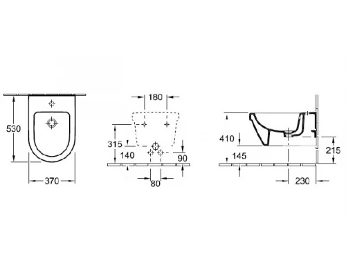 Биде Villeroy&Boch Omnia architectura Design 5484 0001, подвесное