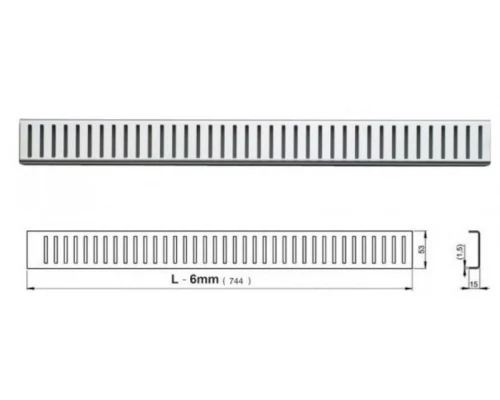 Решетка водосточная AlcaPlast Pure-950
