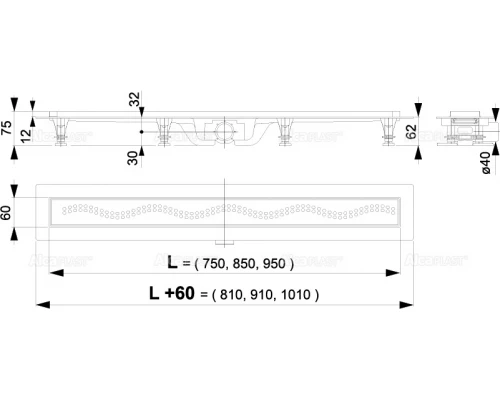 Душевой лоток AlcaPlast Simple APZ8-950M