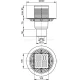 Душевой трап AlcaPlast APV201 с прямой подводкой