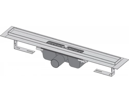 Водоотводящий желоб AlcaPlast APZ1SMART-LINE-650 с порогами для перфорированной решетки