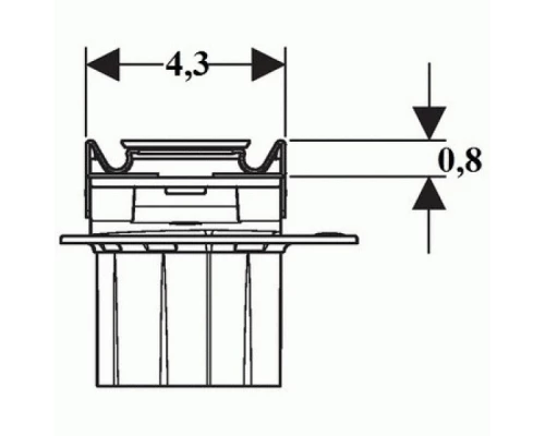 Решетка для дренажного канала Geberit CleanLine60, 30-130 cм, вровень с полом, нержавеющая сталь полированная/нержавеющая сталь матовая, 154.457.KS.1