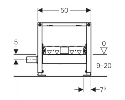 Душевой трап Geberit Duofix 111.591.00.1 H50xD50