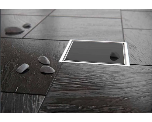 Трап водосток Pestan Confluo Standard Dry 1 Ceramic 100*100 Ceramik под плитку с рамкой сталь 13000107