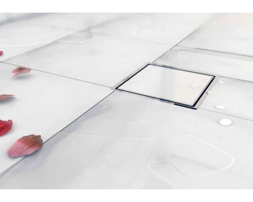 Трап водосток Pestan Confluo Standard Dry 1 Ceramic 100*100 Ceramik под плитку с рамкой сталь 13000107