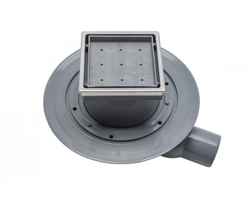 Трап водосток Pestan Confluo Standard Dry 1 Ceramic 100*100 Ceramik под плитку с рамкой сталь 13000107