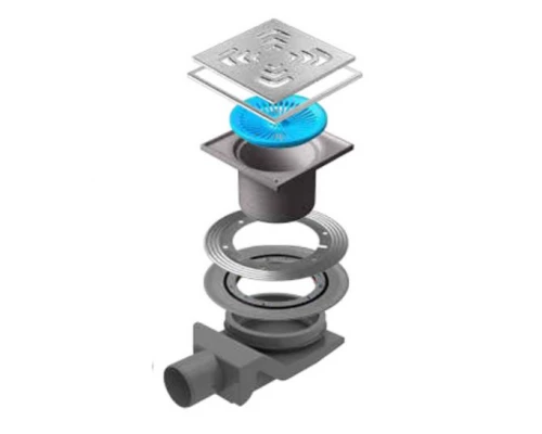 Трап водосток Pestan Confluo Standard Square 4 Mask 150*150 мм нержавеющая сталь с рамкой 13000084