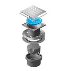 Трап водосток Pestan Confluo Standard Vertical Drops Mask 150*150 мм нержавеющая сталь с рамкой 13000075