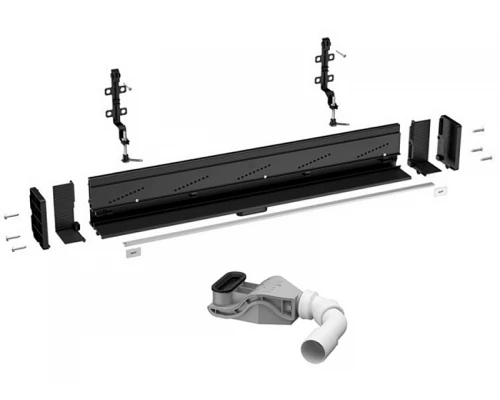 Душевой лоток Viega Advantix Vario 736736 под щелевую решетку, пристенный, подрезной от 30-120 см, высота сифона 6,6 см