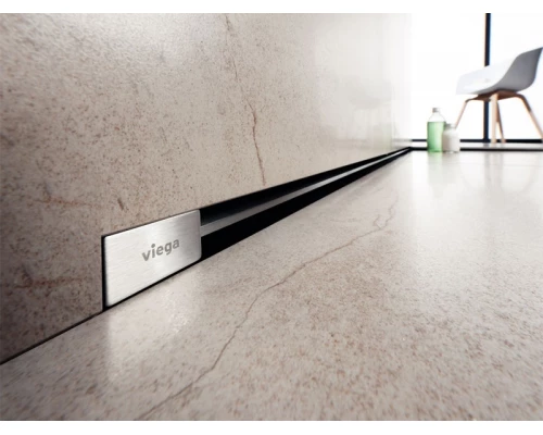 Душевой лоток Viega Advantix Vario 736736 под щелевую решетку, пристенный, подрезной от 30-120 см, высота сифона 6,6 см