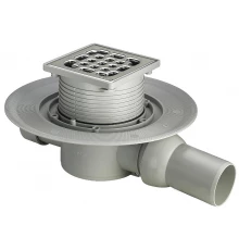 Душевой трап Viega Advantix 557119, 100 x 100 мм, с гидрозатвором, с решеткой из нержавеющей стали