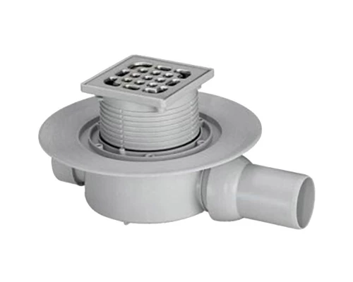 Трап Viega Advantix 583248, 100 x 100 мм, с сухим затвором, рамка металл, с решеткой из нержавеющей стали