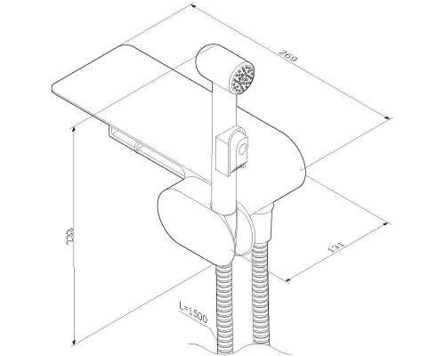 Гигиенический душ Am.Pm Like, со смесителем, черный матовый, F0202622