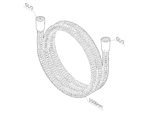 Душевой шланг Am.Pm 150 см нержавеющая сталь, хром, F0415300