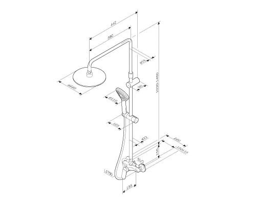 Душевая система Am.Pm Sunny, хром, F0785C800