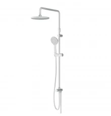 Душевой гарнитур Am.Pm Gem с верхним душем 22 см, 1 режим лейки, штанга 103,-146 см, белая, F0790033