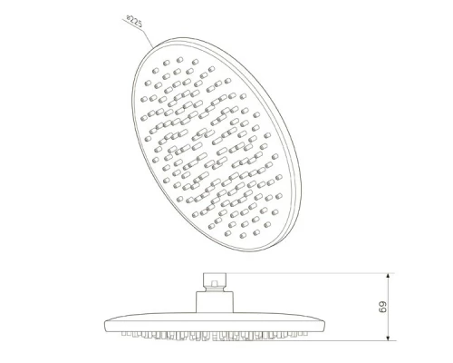 Верхний душ Am.Pm Gem F0590000, 22,5x22,5 см, 1 режим струи, без держателя