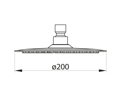Верхний душ BelBagno Nova BB-SLDC2-IN, 20x20 см, 1 режим струи, без держателя