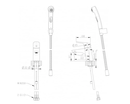 Гигиенический душ Bravat D91112CP-RUS