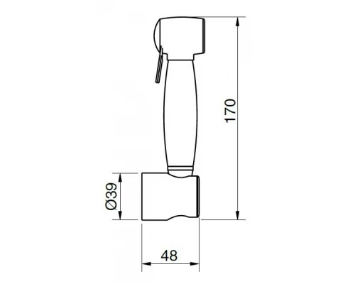 Гигиенический душ Cezares Atlantis с держателем и шлангом, бронза, ATLANTIS-U-IFS-02