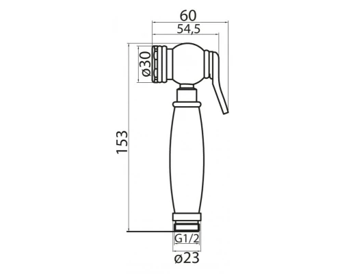 Гигиенический душ Cezares, хром, CZR-ID4-01