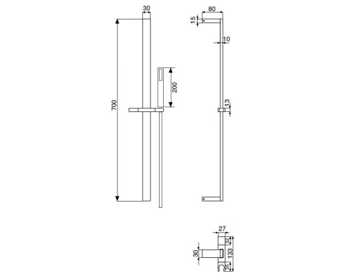 Душевой гарнитур Cezares, бронза, CZR-L-SD-02