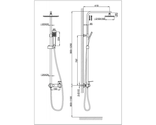 Душевая система D&K Speyer Rhein DA1313701A04