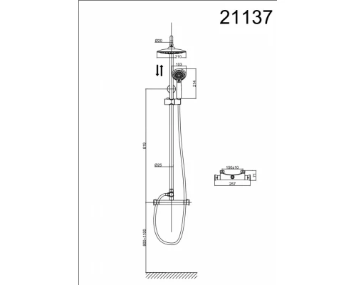 Душевая система D&K Bayern Potsdam DA2153701B07, хром