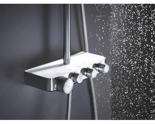 Душевая система с термостатом Grohe Euphoria SmartControl Cube 310 DUO 26508LS0, цвет верхнего душа белая луна