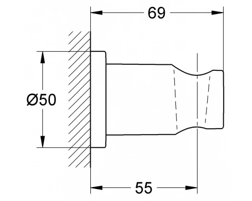 Настенный держатель Grohe Rainshower 27074000