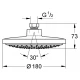 Верхний душ Grohe Euphoria Cosmopolitan 27492000, 180х180 мм, 1 режим струи, без держателя