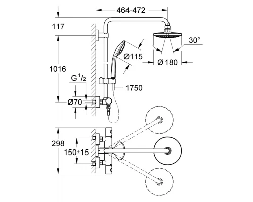Душевая система Grohe Euphoriа System 27296001