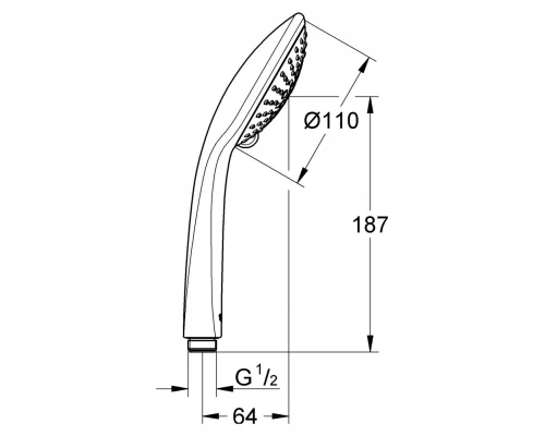 Ручной душ Grohe Euphoria (27222000/27223000)