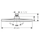 Верхний душ Hansgrohe Crometta S 240 26723000, 24х24 см, 1 тип струи, без держателя