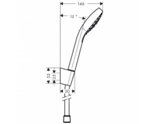 Душевой гарнитур Hansgrohe Croma Select E 1jet Port 1,25 м, 26424400, белый/хром
