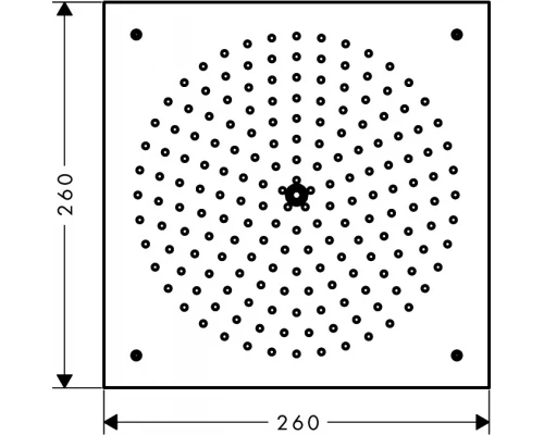 Верхний душ Hansgrohe Raindance Air, 26481000, 24х24 см, 1 режим струи