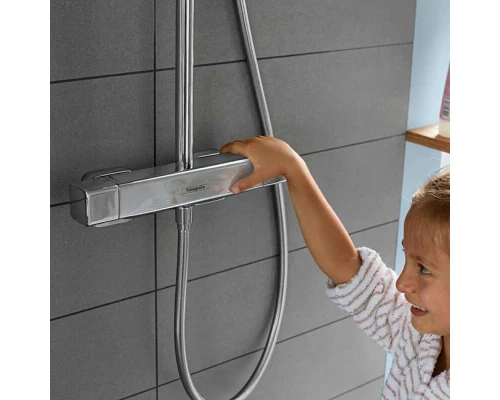 Душевая система Hansgrohe Croma E Showerpipe 280 1jet 27630000 c термостатом, хром