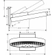 Верхний душ Hansgrohe Rainfinity 26234700, 360 x 360 мм, 3 режима струи, с держателем, белый матовый